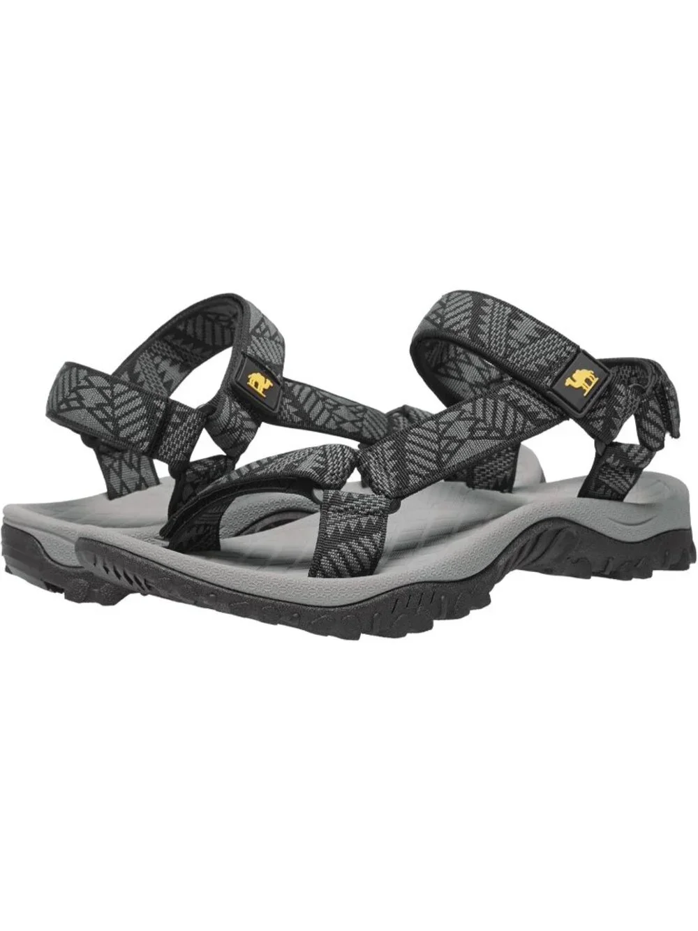 Men's Black Grey Comfortable Athletic Hiking Sport Sandals Outdoor Beach Shoes
